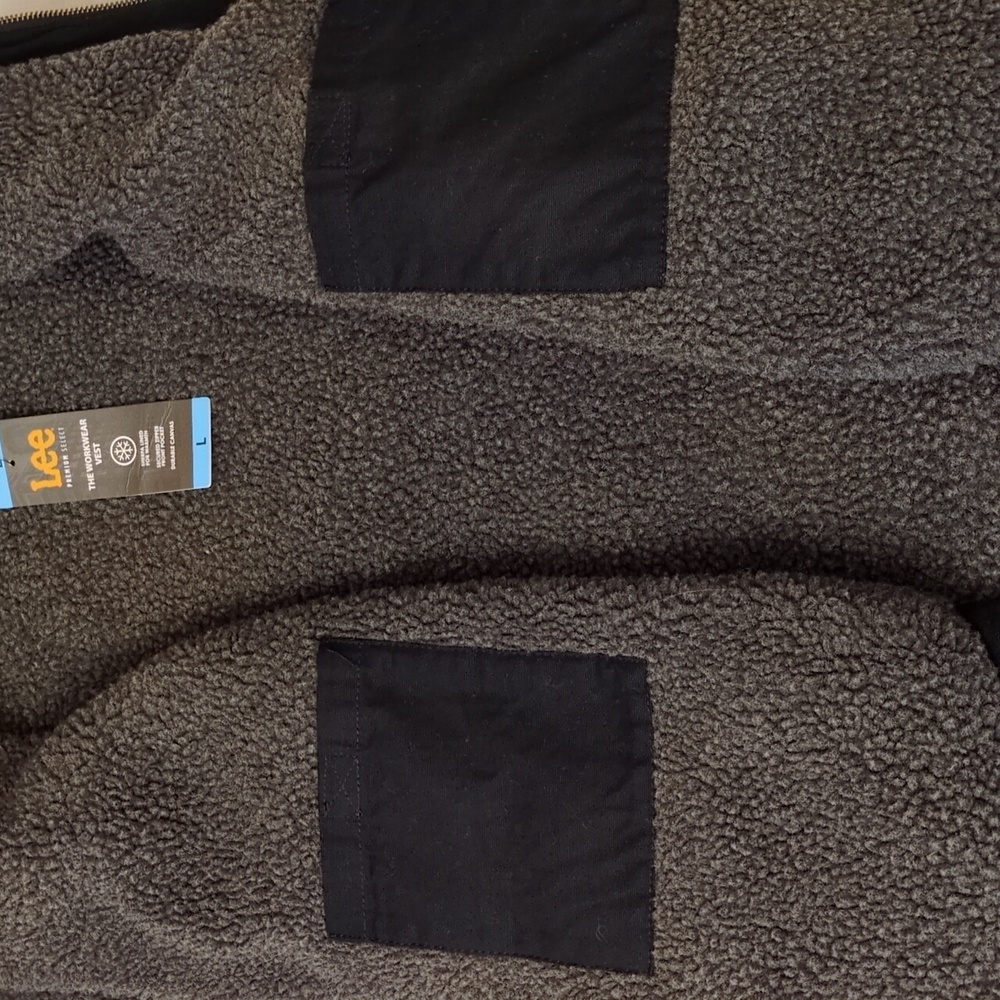 NWT Lee Sherpa Lined Canvas Work Vest Large - Picture 9 of 10